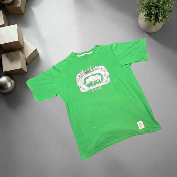 Ecko Unltd. Other - Vintage Ecko Unltd Graphic T-Shirt Green XL Y2K Rhino Skater Streetwear 0946